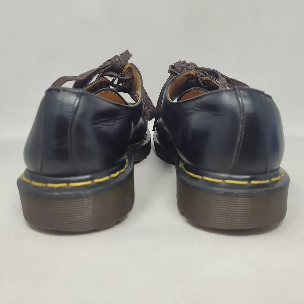 Vintage Dr. Martens Shoes Mens 9 Black Leather England Lace Up Oxfords 1461